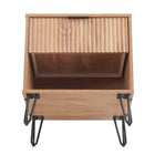 Manhattan Comfort DUMBO 20.07" Modern 1-Drawer Nightstand - Golden Brown-10