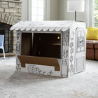 Bankers Box At Play Playhouse - Lemonade Stand-Easy 2-Piece Assembly: Playhouse easily folds up and breaks down for storage. Follow the simple instructions to create your playhouse
