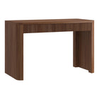 Hudson&Canal Palmera Rectangular Fluted Desk - 47.5" W - Satin Walnut-Two drawers, opening seperately, with handle grips on the top for ease of use
