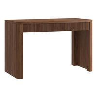 Hudson&Canal Palmera Rectangular Fluted Desk - 47.5" W - Satin Walnut-Two drawers, opening seperately, with handle grips on the top for ease of use
