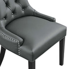 Modway Regent Tufted Vegan Leather Dining Chair - Grey-8