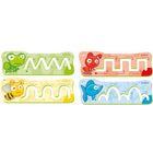 Miniland Pre-Writing Basics Patterns Set-Washable material. Can be used with pencils, markers, waxes and finger paint.