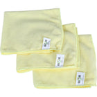 Globe Commercial Products Microfibre Cloths - 16" x 16" - Yellow - 10 Pack-16" x 16"