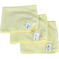 Globe Commercial Products Microfibre Cloths - 16" x 16" - Yellow - 10 Pack-16" x 16"