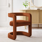 Modway Winslow Performance Velvet Barrel Accent Chair - Rust-Open Back