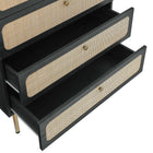 Modway Chaucer 5-Drawer Chest - Black-Wood Grain Laminate