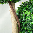 HOMCOM 35" Artificial Boxwood Triple Ball Topiary Tree - Dark Green-Colour: Dark Green 