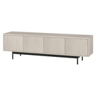 Hudson&Canal Abington TV Stand for TV's up to 75" - Alder White-The top has a weight capacity of 75lbs, inside storage area can hold 45 lbs in each section