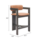 Zuo Shaili Counter Stool - Brown-8