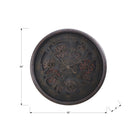 Monarch Specialties Clocks 30" Round Oversized Wall Clock - Black-Made with a durable plastic frame in black and a clear glass surface over the open, functioning metal gears, adding a sophisticated decorative touch to any space