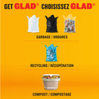 Glad Black Garbage Bags - 74L - 40 Pack-GUARANTEED STRONG: Glad bags are guaranteed strong to handle your toughest garbage messes