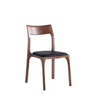 Manhattan Comfort Moderno 17.72" Modern Leatherette Upholstered Dining Chair - Walnut and Black - Set of 4-10