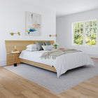 Nexera Panoramic Headboard - Queen Size - Natural Maple-Not compatible with metal bed frames