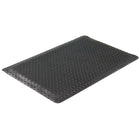 Edgewood Foam Fusion Diamond Plate Surface Laminated Anti-Fatigue Mat - 3' x 4' x 5/8" - Black-Medium Duty