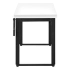 Monarch Specialties 7681 48" Computer Desk - White/Adj.Height/ Black Metal-8