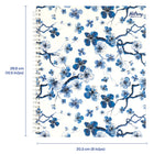 Hilroy Twilight Bloom Notebook - 10-1/2" H x 8" W - 160 Pages - White-86 Pages / 40 sheets
