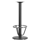 Flash Furniture Chrome 18" Round Bar Height Base, Black (XUTR18BAR3CFR)-Restaurant Table Base