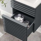 Modway Render 18" Wall-Mount Bathroom Vanity - Grey/White-MDF and Particleboard
