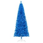 HOMCOM 7' Artificial Christmas Tree with Auto Open - Blue-Artificial Christmas tree in a realistic tree style 