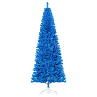 HOMCOM 7' Artificial Christmas Tree with Auto Open - Blue-Artificial Christmas tree in a realistic tree style 