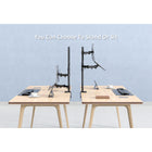 SHOPPINGALL Extra Tall Dual Monitor And Laptop Mount Stand with 31.5 inch Pole for Laptop up to 17" Monitors up to 32" - SA-LH07L-Black-7