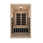 Westinghouse 2-Person Infrared Sauna with Light Therapy - 46" W x 40" D - Natural Wood-Tempered glass door