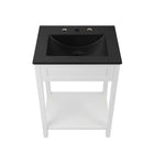 Modway Altura 24" Bathroom Vanity - White/Black-MDF and Particleboard Construction