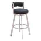 Zuo Gimsby Swivel Barstool - Black-Ergonomic and supportive footrest