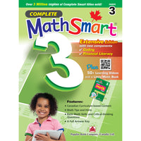 Popular Book Company Complete MathSmart for Grade 3 - Extensive Edition - English-QR codes which bring students to educational videos online 