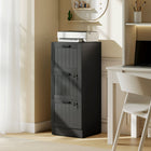 HOMCOM 3-Drawer Letter/A4 Filing Cabinet with Lock - Black-Adjustable rail in each drawer to fit A4 and letter-size folders
