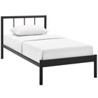 Modway Gwen Twin Bed Frame - Brown-Non-Marking Foot Caps