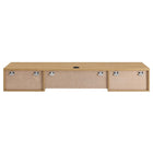 Modway Render 60" Wall Mount Wood Office Desk - Oak-Pull-Out Keyboard Tray