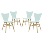 Modway Cascade Dining Chair - Light Blue - 4 Pack-Mid-Century Dining Side Chair