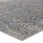 Modway Margarida Distressed Vintage Turkish Area Rug - 8 ft W x 10 ft L - Blue/Cream-Long-Lasting Material