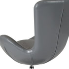 Flash Furniture Egg Series Grey Leather Side Reception Chair-Lumbar Pillow