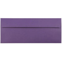 JAM Paper #10 Business Envelopes, 4 1/8 x 9.5, Dark Purple, 100 Pack (563912516g)-Dark purple