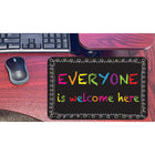 Ashley Productions Smart Poly Computer Mouse Pad - Everyone is Welcome Here - Chalk Loop - 6 Pack-Use in the classroom, home or office