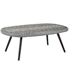 Modway Endeavor Outdoor Patio Wicker Rattan Coffee Table - Grey-Modern Outdoor Patio Coffee Table