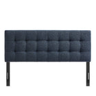 Modway Lily Upholstered Queen Size Headboard - Navy Chenille-Padded Construction