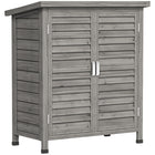 Outsunny Wooden Garden Shed with 2 Doors-Keeps your garden tools, outdoor gear, car tools etc. organised
