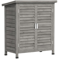 Outsunny Wooden Garden Shed with 2 Doors-Keeps your garden tools, outdoor gear, car tools etc. organised
