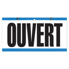 Cosco Open Come In Will Return Indoor/Outdoor Door Sign with Clock - French Text-This door sign features French text to clearly communicate business status to French-speaking customers