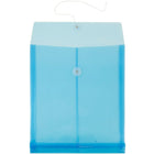JAM Paper Plastic Envelopes with Button and String Tie Closure, Letter Open End, 9.75 x 11.75, Blue Poly, 12 Pack (118B1BU)-Size: 9-3/4" x 11-3/4"