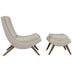 Modway Ramp Upholstered Fabric Lounge Chair Set - Sand-Dense Foaming Cushioning