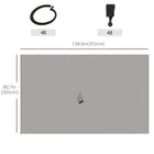 Outsunny 10' L x 13' W Gazebo Curtains with Zipper Doors, Hooks/C-Rings for Patio, Only Curtains - Grey-The middle of each piece has velcro straps for easy fixing   