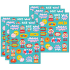 Eureka Bubblegum Scented Stickers - 6 Packs of 80-Scented Stickers with a long-lasting smell will add an extra touch to graded assignments, classroom crafts and rewards