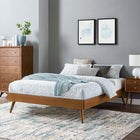 Modway Margo Wood Full Platform Bed Frame - Walnut-Assembly Required