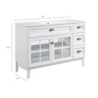 Modway Isle 48" Bathroom Vanity Cabinet - White-Windowpane Glass Doors
