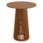 Modway Lane 31" Round Outdoor Teak Wood Bar Table - Natural-Seats 2-3