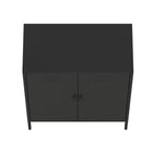 Manhattan Comfort Naomi Modern Accent and Storage Cabinets - Black - Set of 2-Steel: Cleaning: Wipe with a soft, dry cloth. For tough stains, use a mild detergent with water, followed by a dry cloth to prevent water spots. Avoid: Using abrasive pads that can scratch the surface. Avoid leaving water or moisture on the surface for long periods. Care: Regularly check for rust, especially in humid environments. If rust develops, use a metal polish or rust remover. Protection: Use placemats or coasters to preven